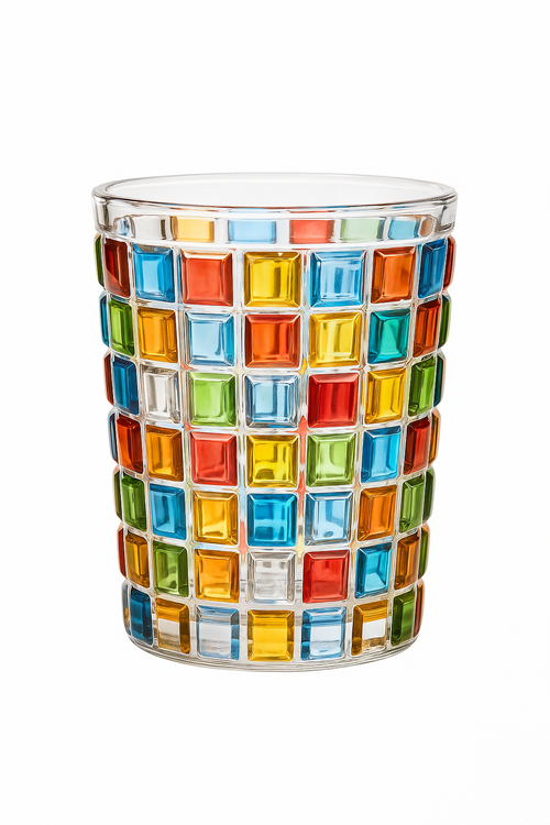 Lot 2 verres cristal design zecchin style gothique