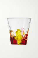 Lot 2 verres cristal style gothique motifs relief