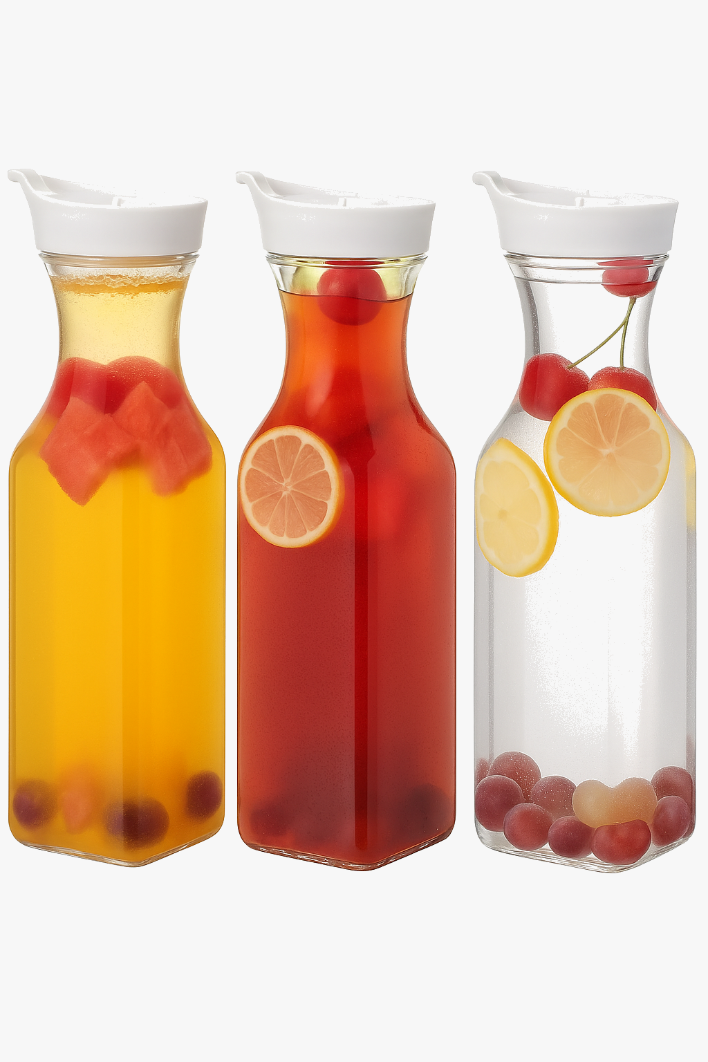 Lot 3 carafes plastique 1 5 l clapet