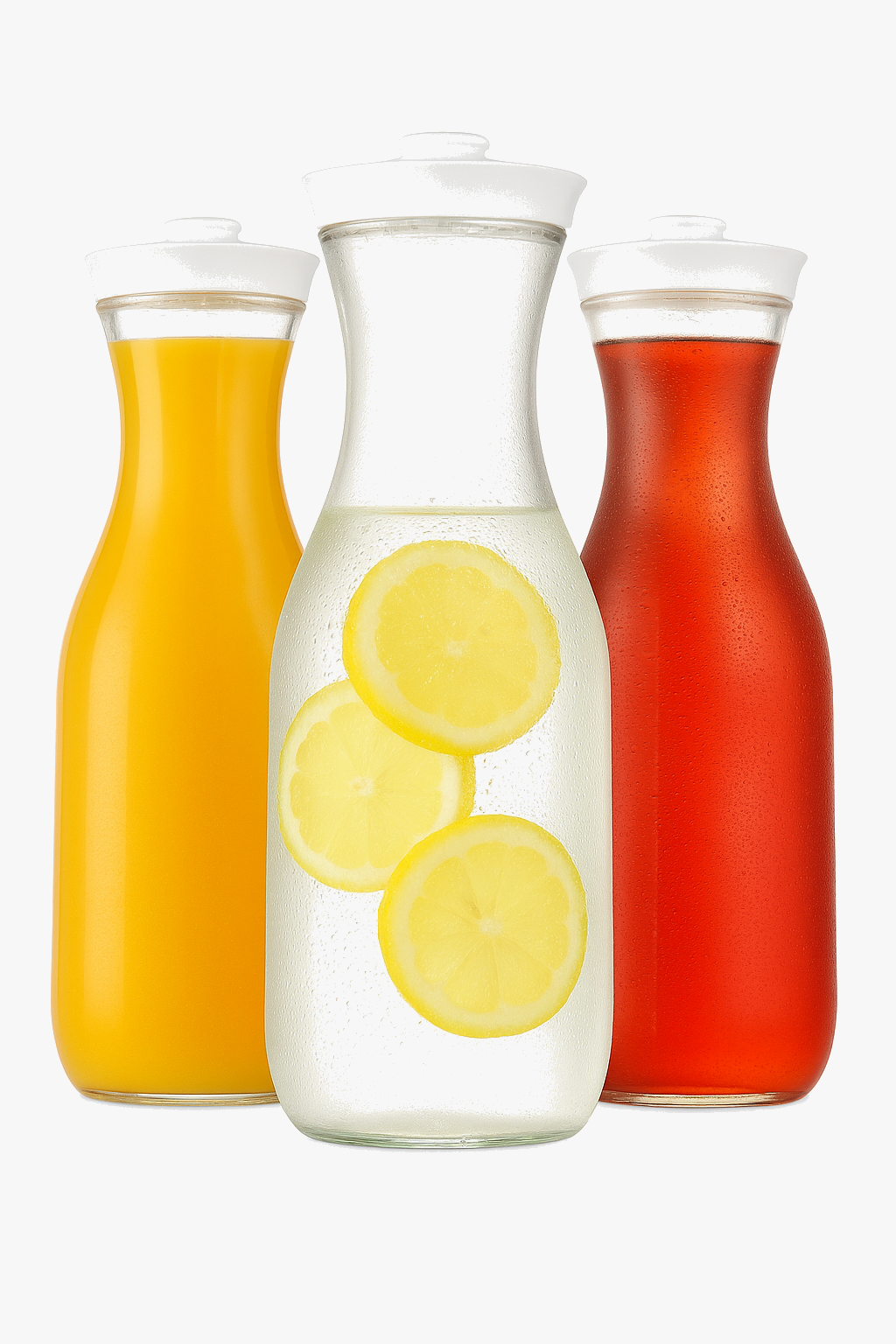 Lot 3 carafes plastique 15l couvercle clapet carré