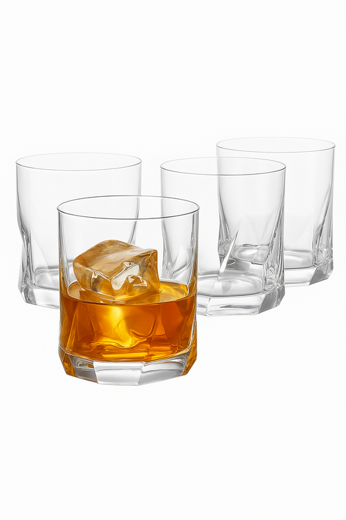lot 4 verres whisky relief old fashioned résistants - vue 2 sur 2