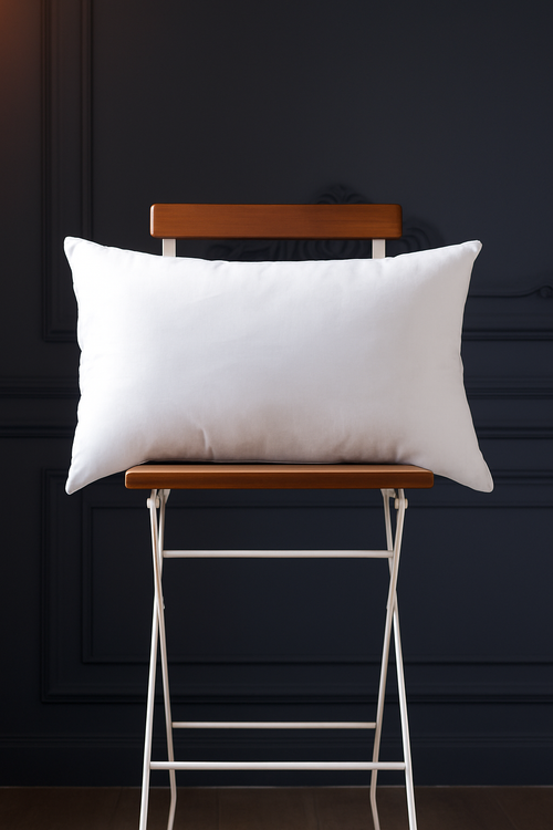 lot de 2 housses de coussin décoratives blanches rectangulaires - vue 6 sur 7