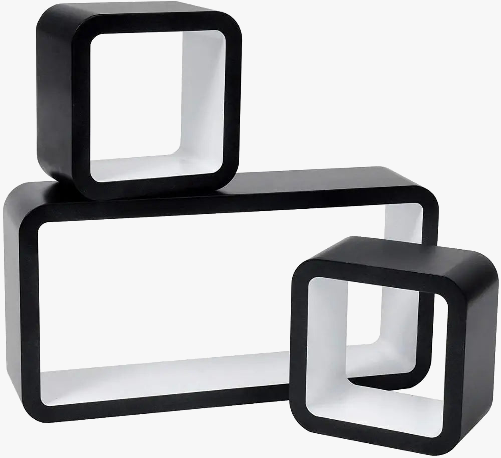 lot de 3 étagères flottantes cubes pour rangement et décoration intérieure