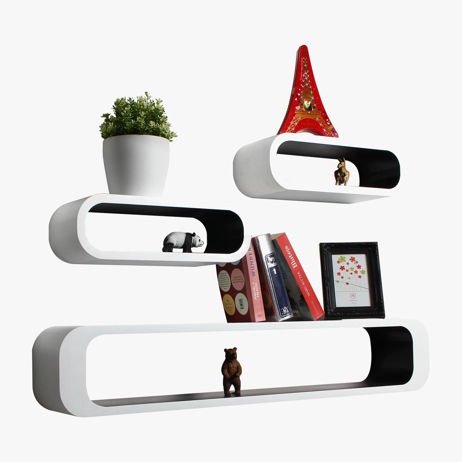 lot de 3 étagères flottantes pour décoration murale intérieure