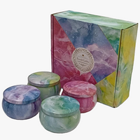 lot de 4 bougies parfumées en cire de soja pour fêtes et anniversaires