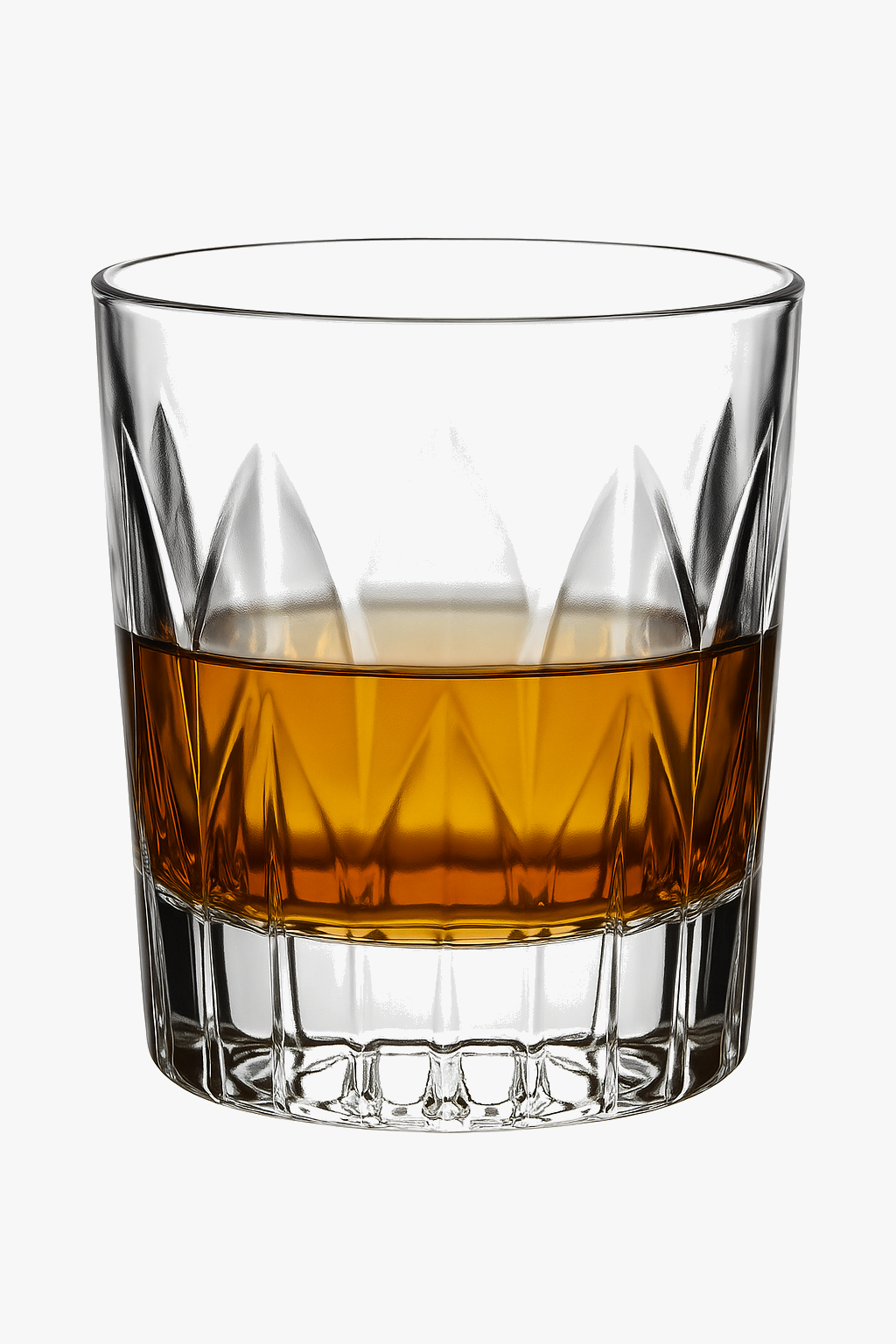Lot de 4 verres whisky relief vintage bar