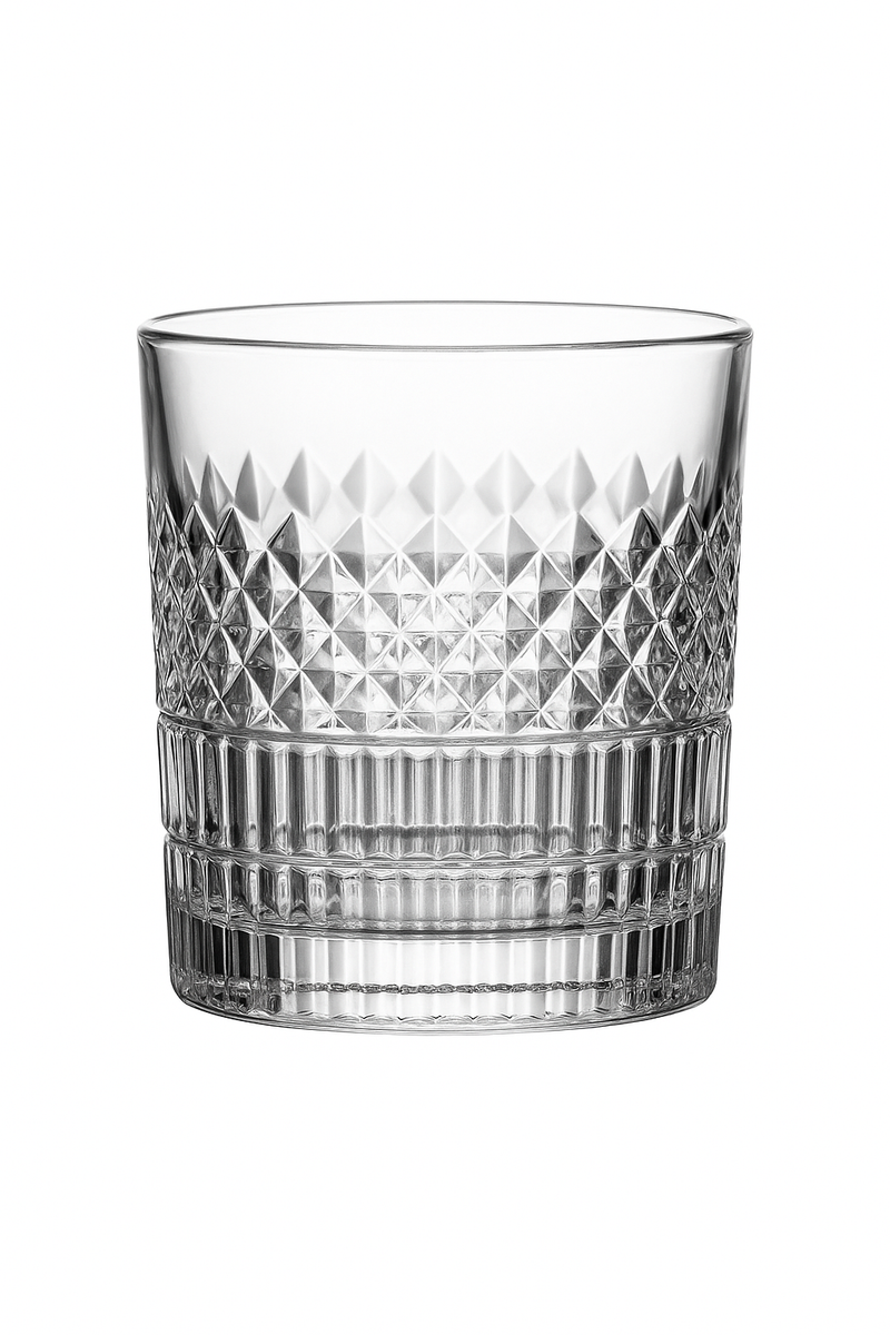 Lot de 4 verres whisky style relief épais