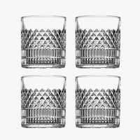 Lot de 4 verres whisky style relief épais