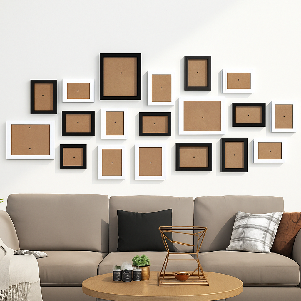 lot de cadres photo en bois pour décoration murale et mariage - vue 12 sur 16