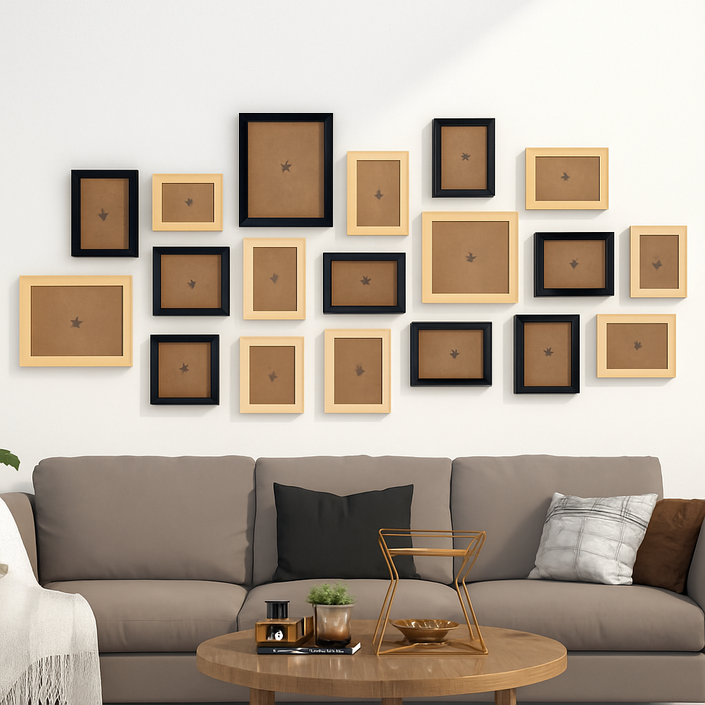 lot de cadres photo en bois pour décoration murale et mariage - vue 14 sur 16