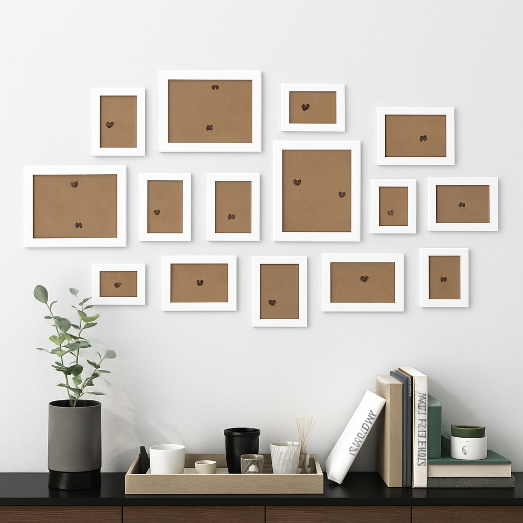 lot de cadres photo en bois pour décoration murale et mariage - vue 10 sur 16
