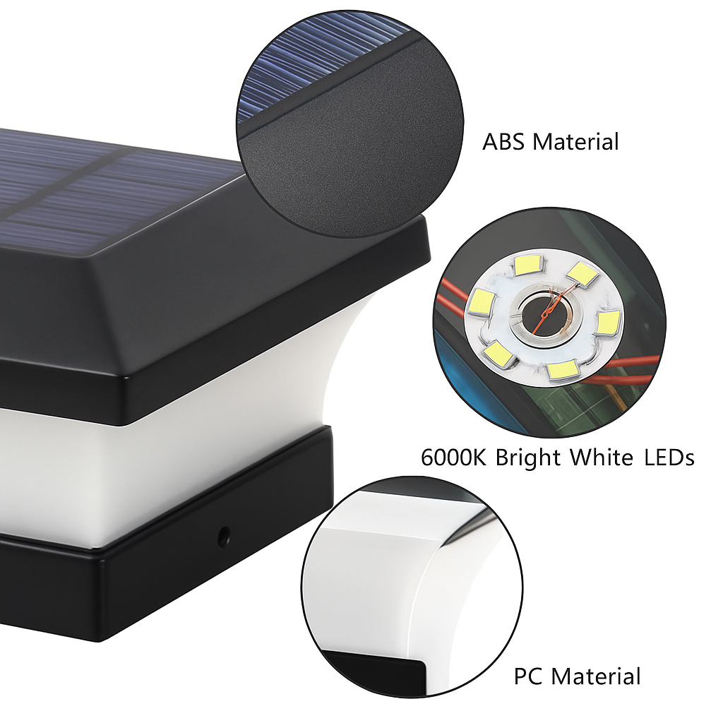 lot de lampes solaires d'extérieur à led étanches pour décoration jardin - vue 5 sur 9