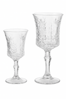 Lot deux verres champagne pied haut style vintage