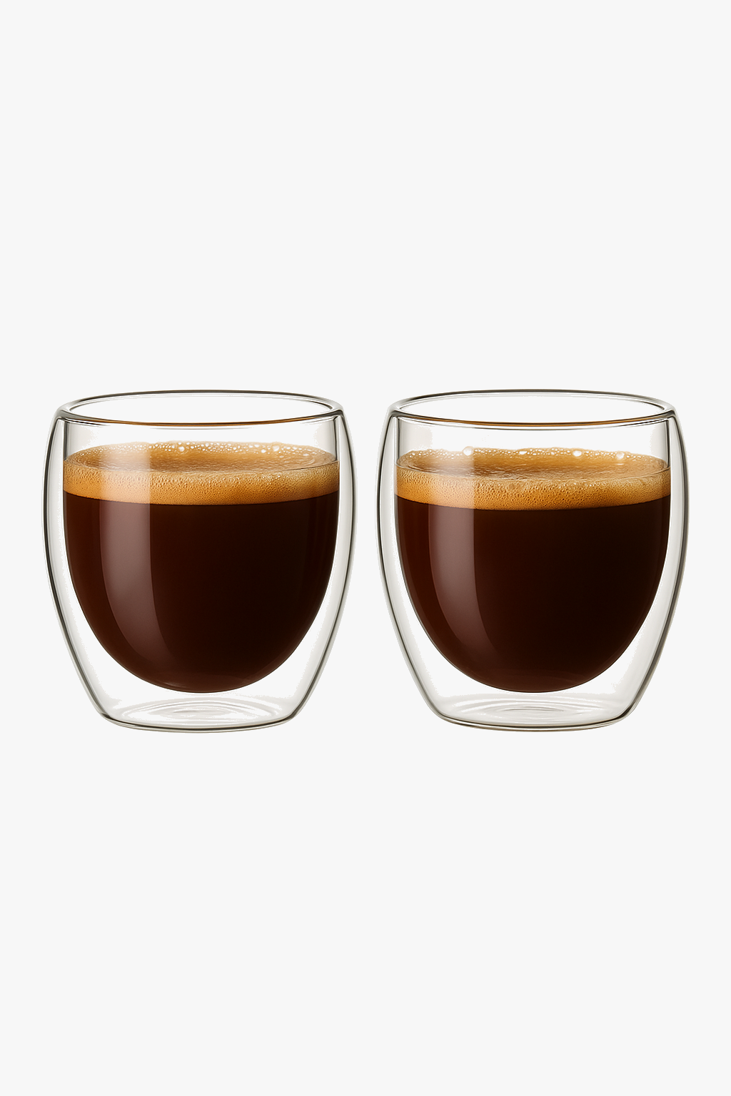 Lot tasses verre double paroi borosilicate thermiques
