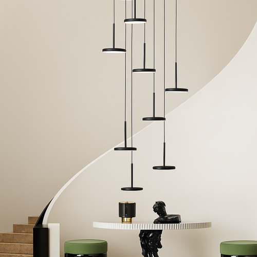 lustre circulaire led moderne nordique design suspendu