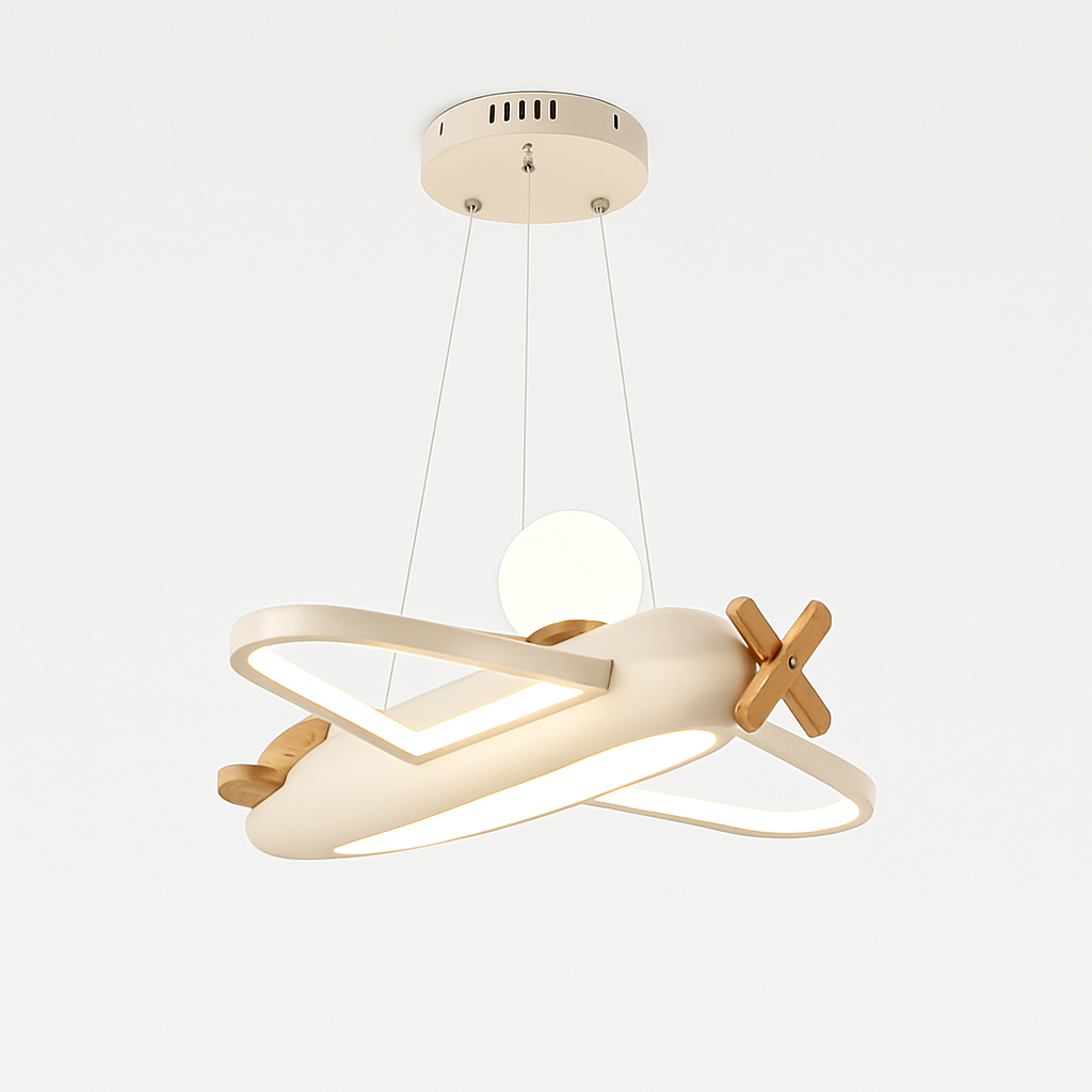 lustre créatif en forme d'avion pour enfant