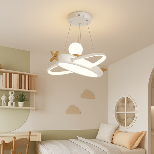 lustre créatif en forme d'avion pour enfant