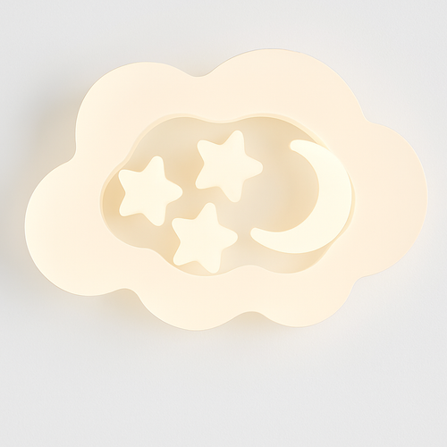 lustre créatif nuage blanc lune étoile pour enfants - vue 8 sur 10