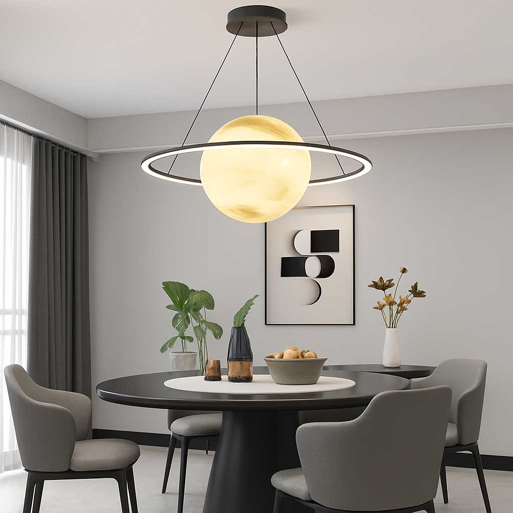 lustre créatif pour chambre d'enfant motif planète et étoiles - vue 3 sur 16