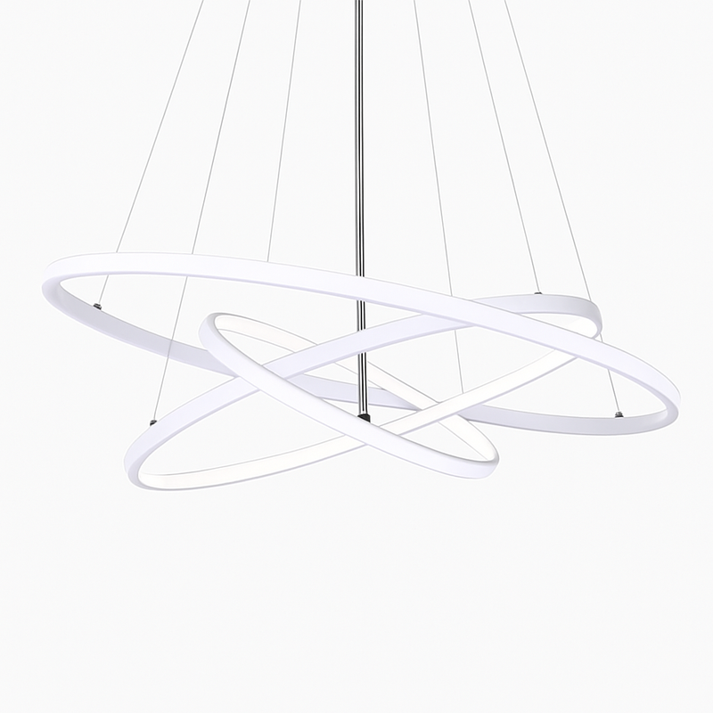 Lustre design anneaux suspendus à LED Deco