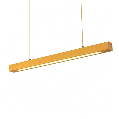 Lustre design en bois long à LED Bar - vue 7 sur 6
