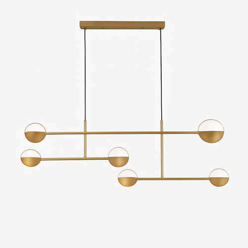 Lustre design et minimaliste doré et formes circulaires Zev