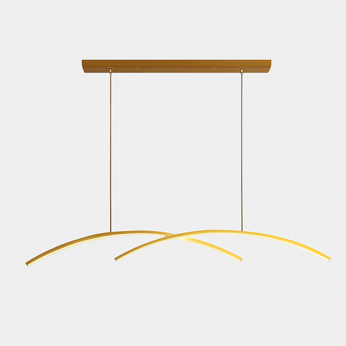 Lustre design LED en forme d'arc métallique Roxanna