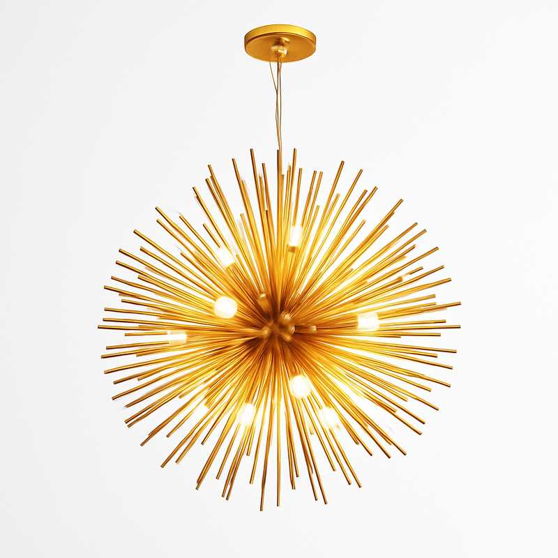 Lustre design moderne en aluminium doré Prosperity