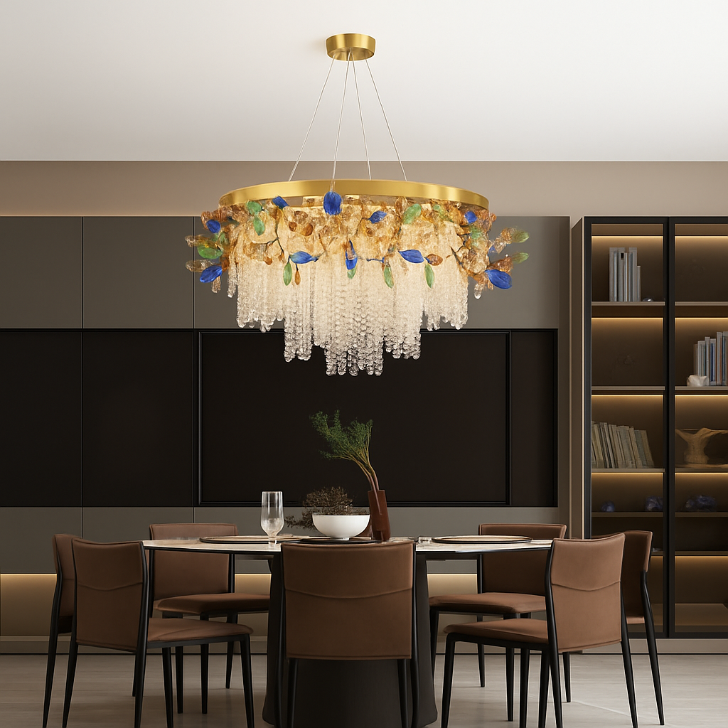lustre en cristal de luxe pour décoration intérieure élégante - vue 3 sur 9