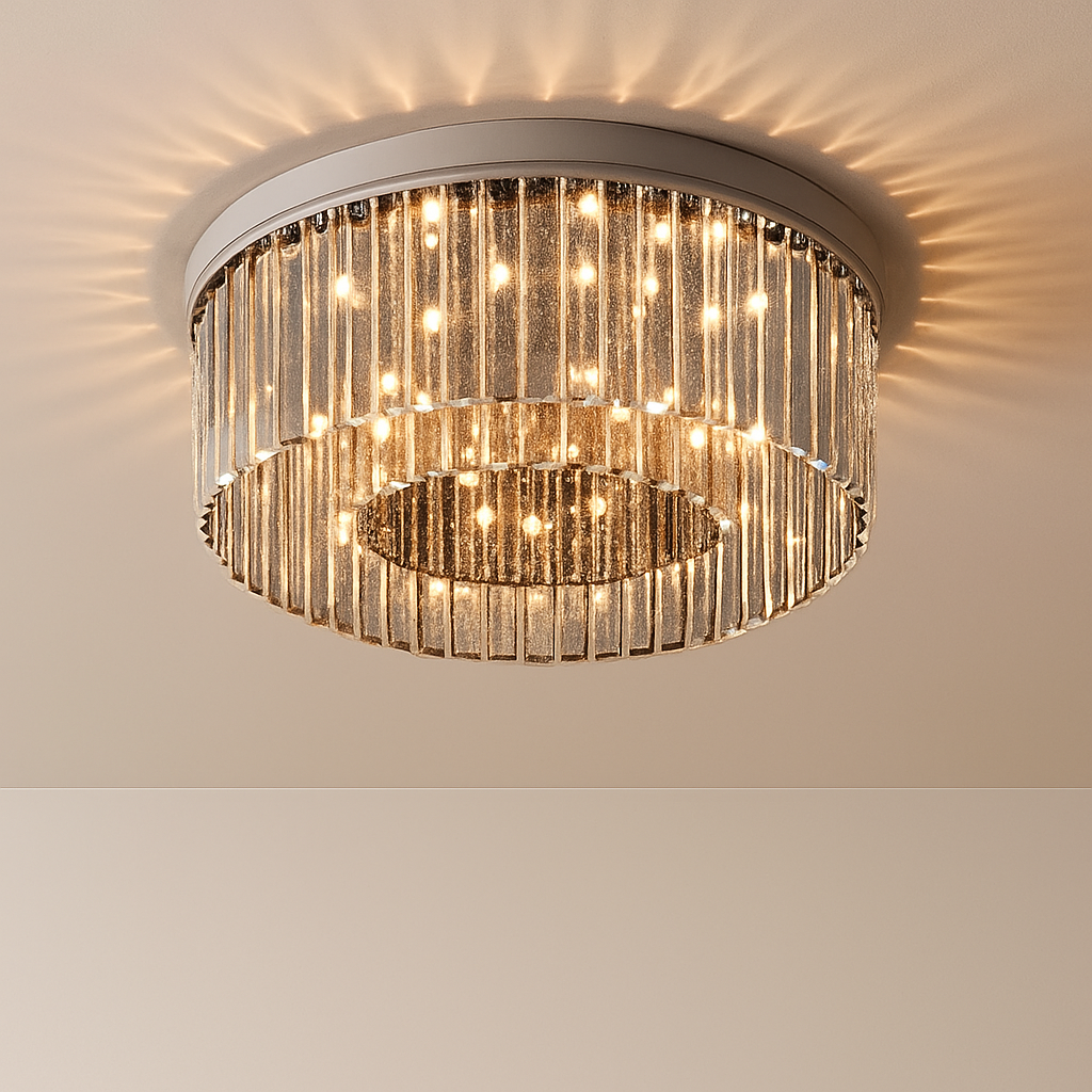 lustre en cristal led de luxe pour décoration intérieure