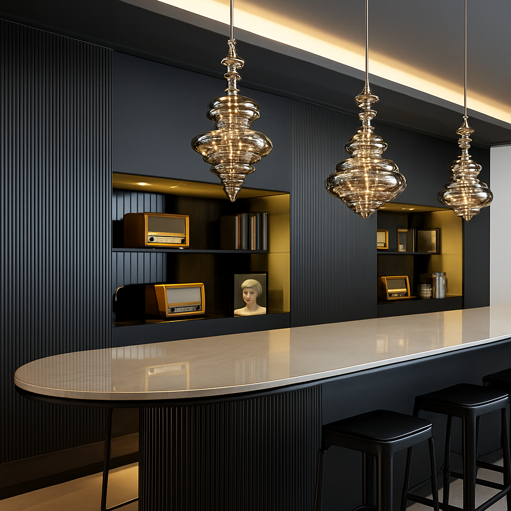 lustre en cuivre moderne avec cristal et éclairage led - vue 4 sur 15