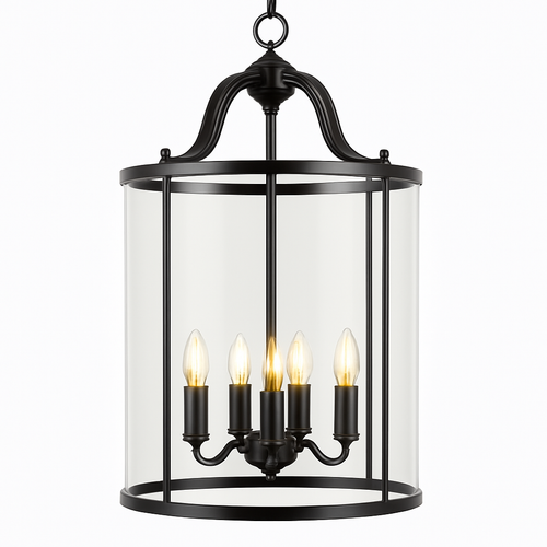 lustre en cuivre style vintage américain avec cage à oiseaux - vue 10 sur 9