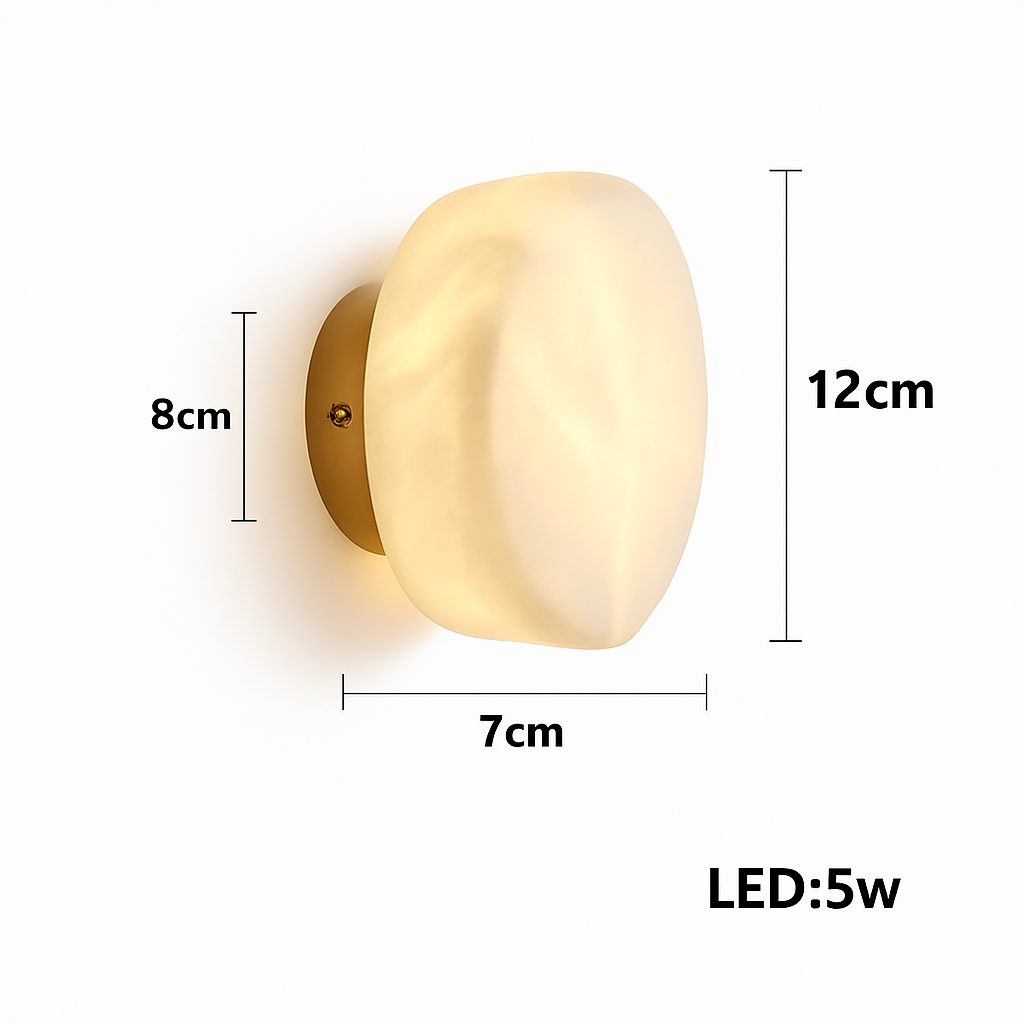 lustre en marbre et acier inoxydable à led dimmable - vue 11 sur 10