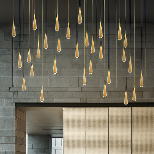 lustre goutte d'eau en cristal pour décoration intérieure - vue 4 sur 16
