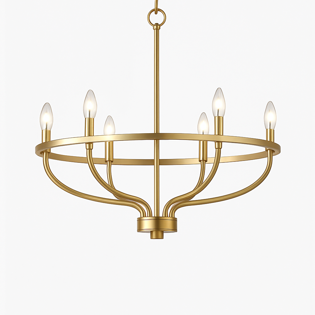 lustre industriel rétro en fer à 6 têtes pour décoration intérieure - vue 4 sur 8