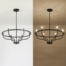 lustre industriel rétro en fer à 6 têtes pour décoration intérieure