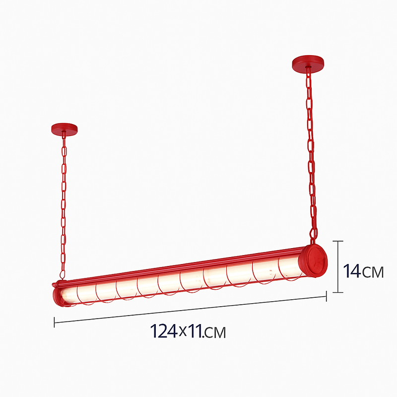 lustre industriel rétro en métal avec lumière led