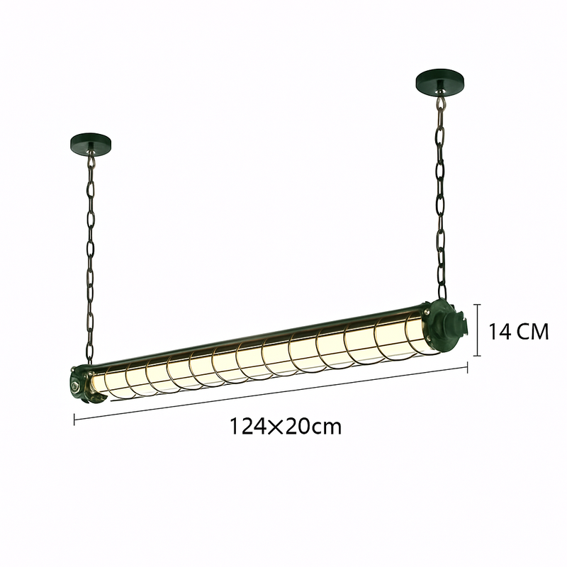 lustre industriel rétro en métal avec lumière led