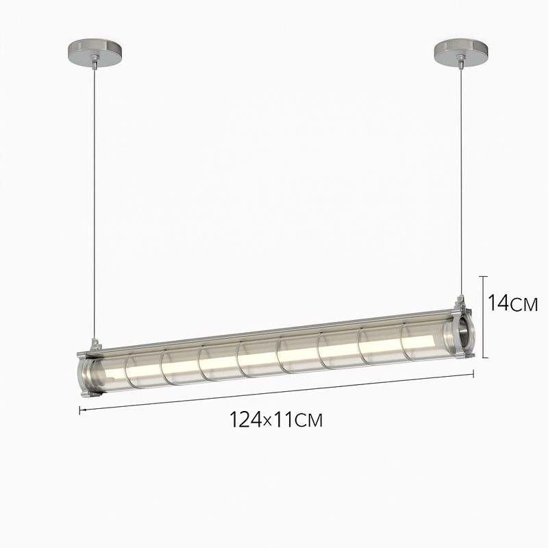 lustre industriel rétro en métal avec lumière led