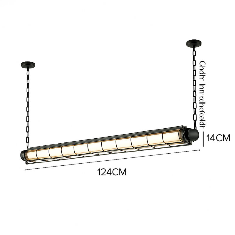 lustre industriel rétro en métal avec lumière led
