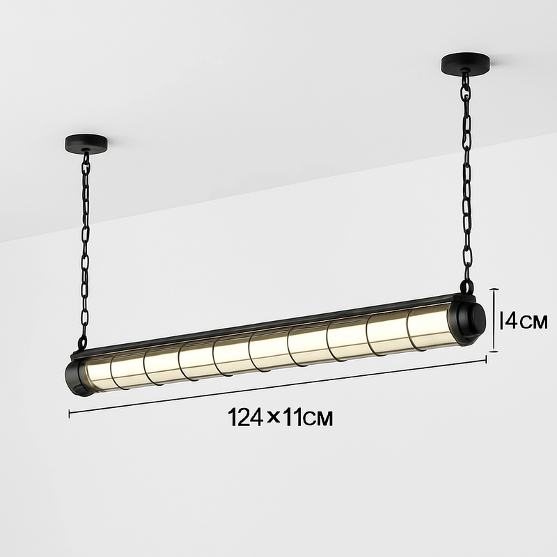 lustre industriel rétro en métal avec lumière led