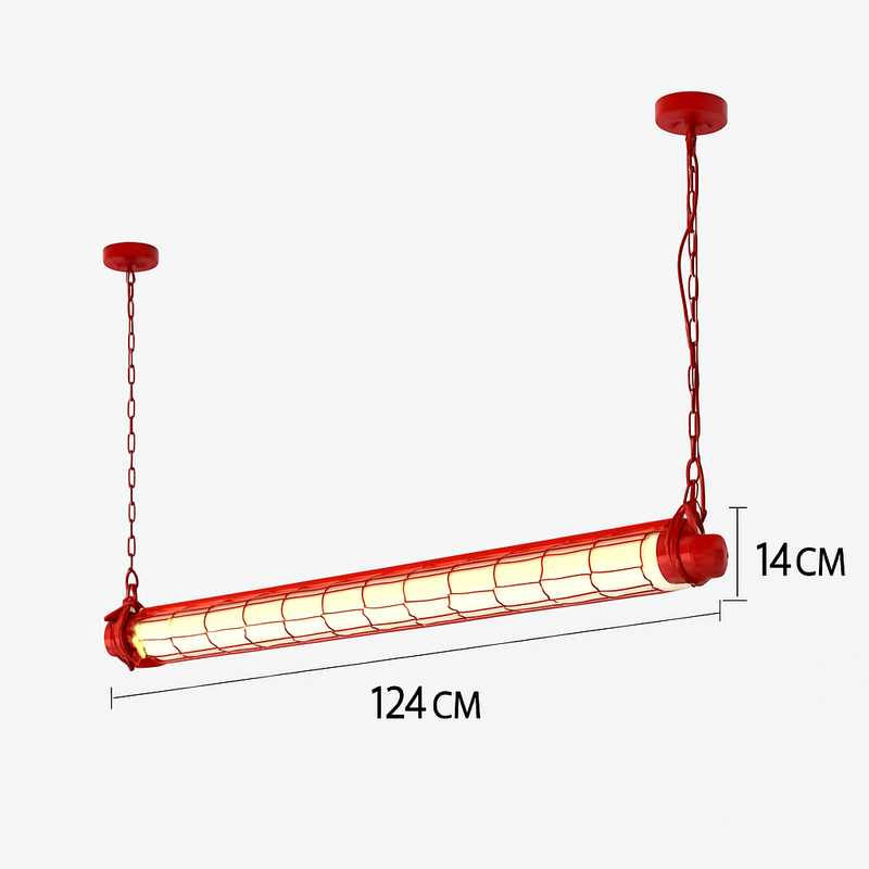lustre industriel rétro en métal avec lumière led