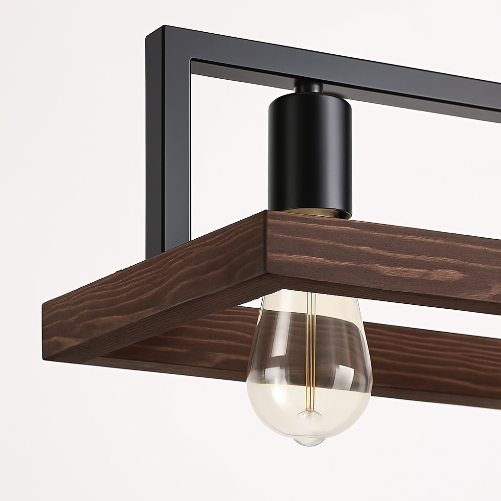Lustre industriel Vintage à 5 têtes E27 - vue 8 sur 7