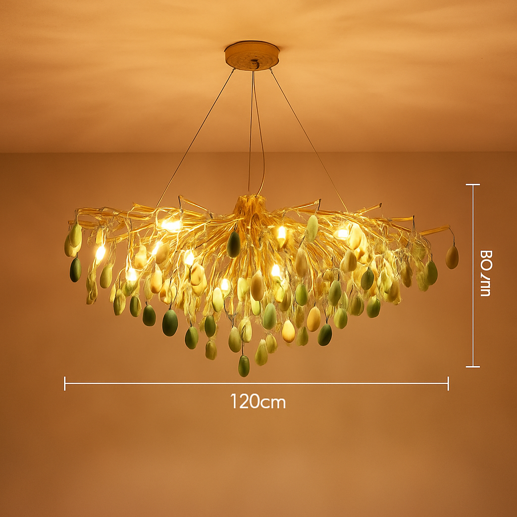 lustre led art déco en agate colorée pour un éclairage élégant - vue 15 sur 15