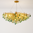 lustre led art déco en agate colorée pour un éclairage élégant