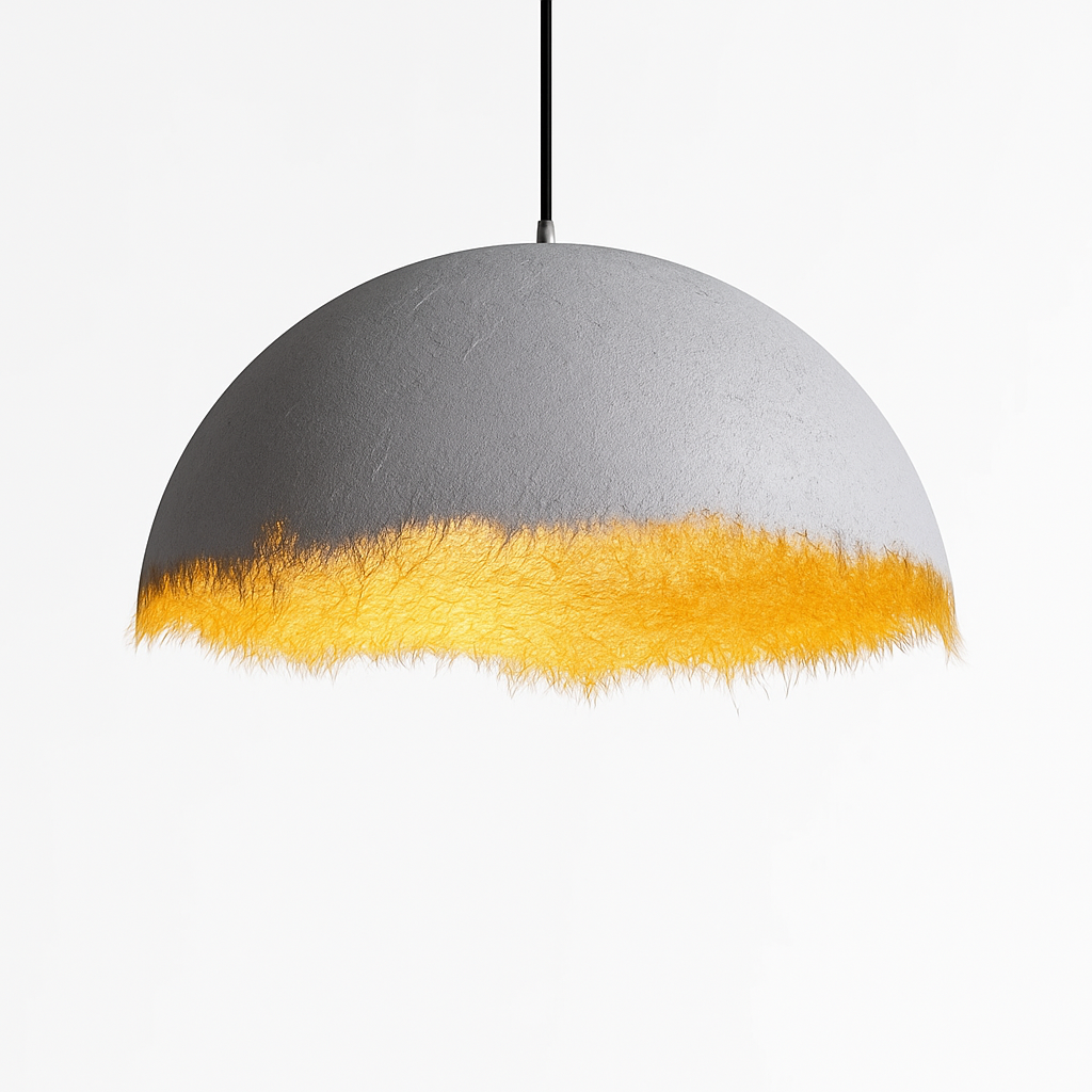 lustre led créatif demi-mois designer italien éclairage intérieur - vue 2 sur 15