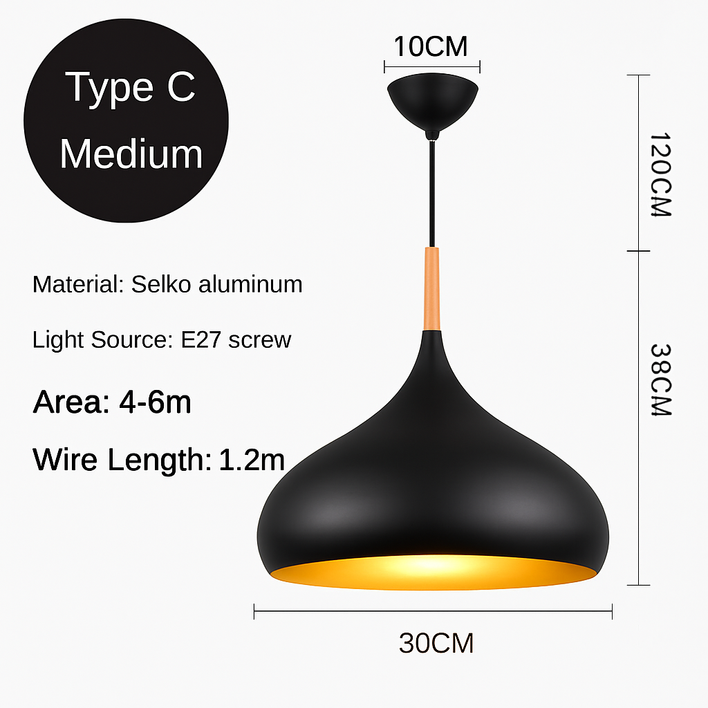 lustre led créatif style industriel rétro pour restaurant - vue 11 sur 23