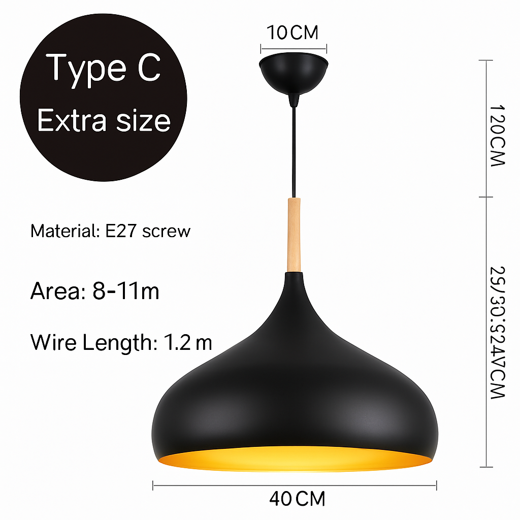 lustre led créatif style industriel rétro pour restaurant - vue 13 sur 23