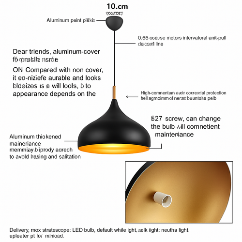 lustre led créatif style industriel rétro pour restaurant - vue 4 sur 23