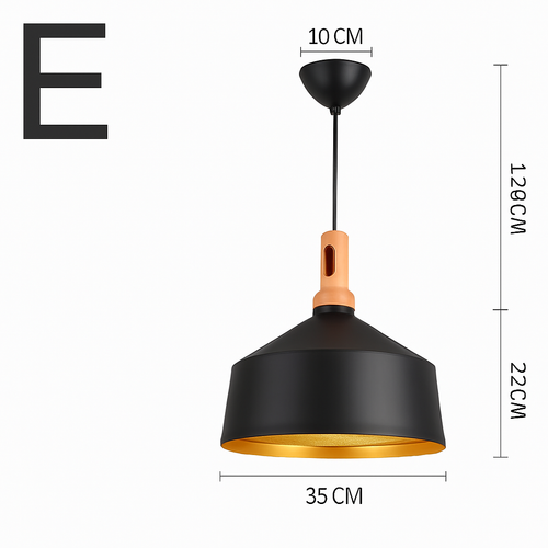 lustre led créatif style industriel rétro pour restaurant - vue 8 sur 23